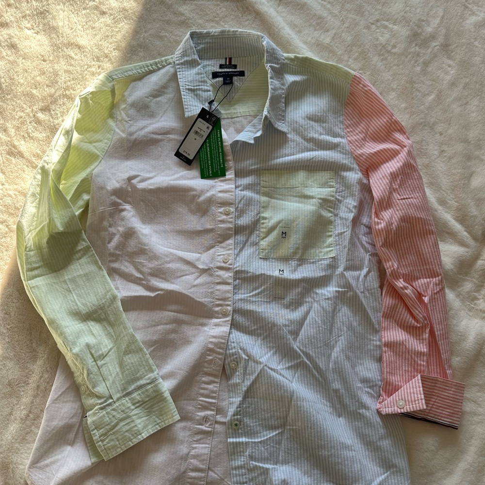 Tommy Hilfiger Pastel Striped Button Down Shirt